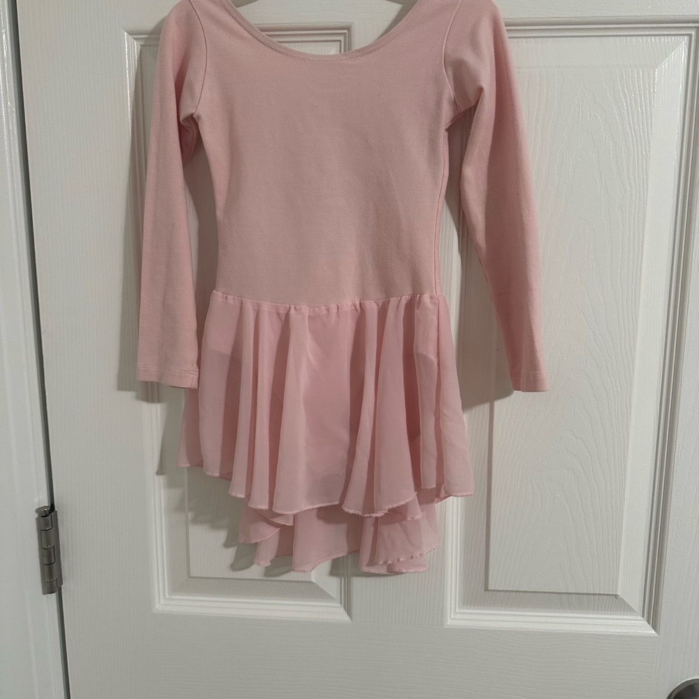 Pink Long Sleeve Ballet Dress